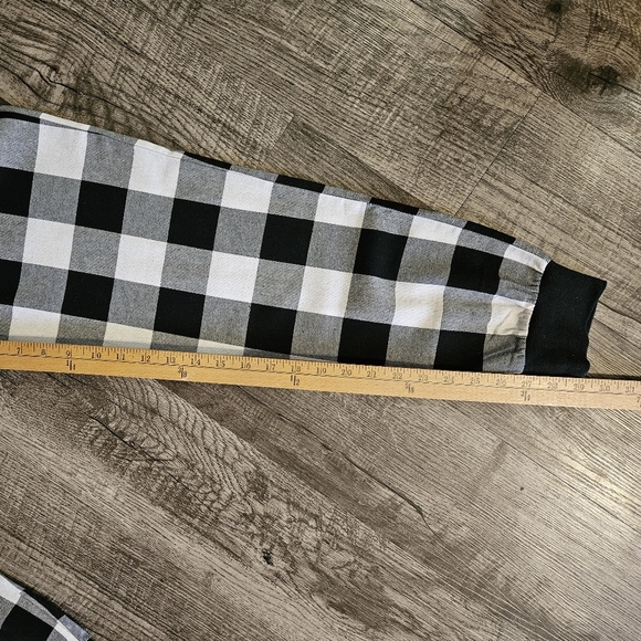 NWT Ivory Ella Pajama Jogger Pants Blk/Wht Checkerboard Size L - Picture 5 of 5